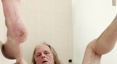 Sissy Perry Pisses and Cums on himself