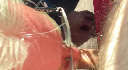 Prickle sucking dick outside exposed