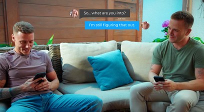 Roommates Andrew Delta and Justin Matthews wanting to tell each other