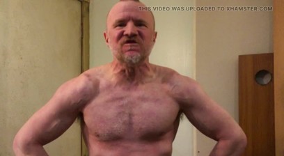 Muscular Daddy Flexing, Posing, Stripping, And Then Jacking Off