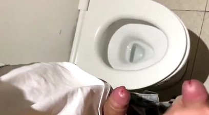 Having fuck in a public restroom