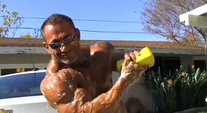 Christian Lacoche Flexing and Posing In His Underwear (and Washing A Car)