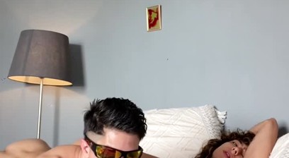 Creamy breakfast served in bed