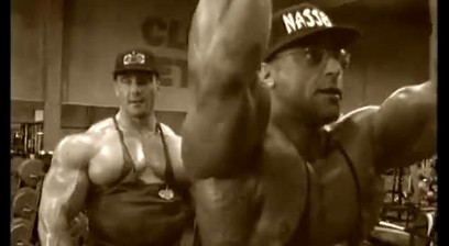 Jean-Pierre Fux and Nasser El-Sonbaty Lifting Weights And Sexy Posing