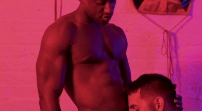 Jock Argos fucked bareback by Black maledom Liam Cyber