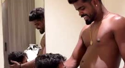 Indian gay pornstar Gabrial fucking hard.