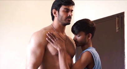 Indian Hot gym trainer Rahul get sucked by slim bottom
