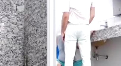 Someone's grandpa getting fucked at the bath