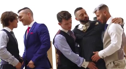 GAY ORGY - Upside-Down Cum on Wrecked Holes