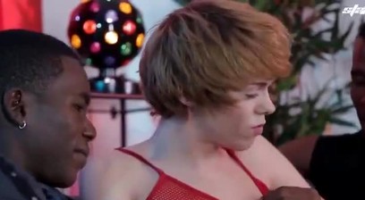 Takes two monster cocks bareback