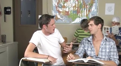 Kissing and passionate doggy for twinks