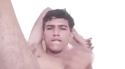 Young Latino Guy Wanking While Showing His Hole