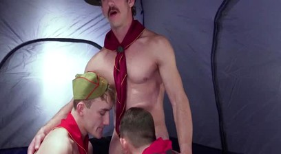 Scout Twinks Please Their Scoutmaster By Satisfying His Lustful Cravings