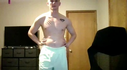 Blond Guy Shows-off Dick and Ass