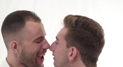 Slim priest's doggy style raw adventure with twink