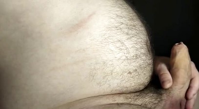 Uncut chubby gay masturbates and cumshot
