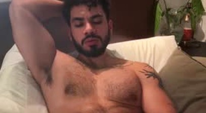 theothermirey29 Latin Stud Strokes In Bed solo masturbation with thick dick