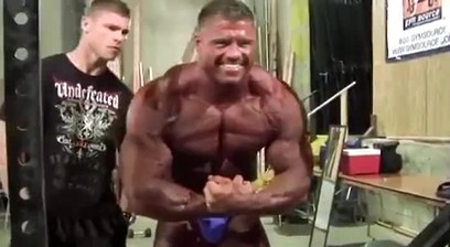 David Riley Sexy Posing and Lifting Weights