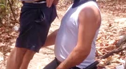 fucking the security guard in the forest