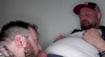 Bearfilms Inked Bears Jack Jaxsin and Skott Locke Raw Fuck After Sloppy BJ