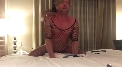 Caged White Slut Dresses Pretty for BBC Dom!