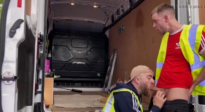 Scottish Tradie Fucking Another Guy In The Back Of His Work Van
