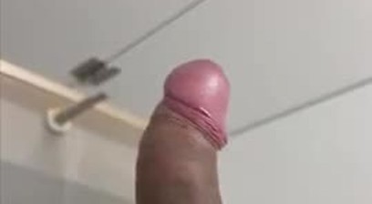 A muscular black security guard is having sex in a public restroom at the mall.