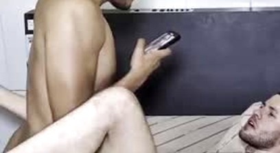 Colombian with a huge dick fucks a well-endowed blond guy.