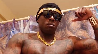 African King Hallelujah Johnson Masturbating solo