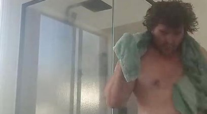 Come shower with bear in chastity