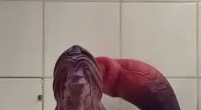 Guy Getting Fucked By Two Monstrously Large Dildos