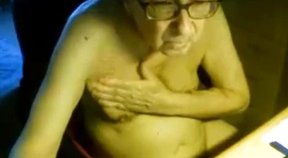 (75 Year)-Old  Man Jacking Off