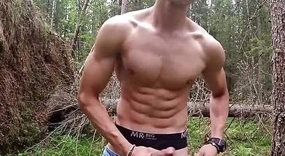 Jared Shaw cum in the forrest