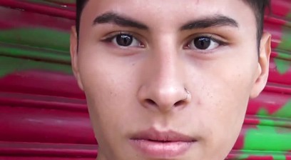 Sparkly eyed student Damon showers himself with my oozing hot cum