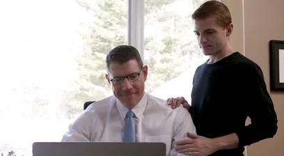 FunSizeBoys - Horny DILF with giant dick rams Tom Bentleys smooth ass