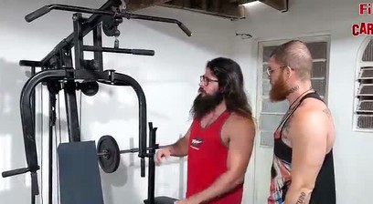 Just some bro-ing around at training, I got my straight friend to give me a blowjob.