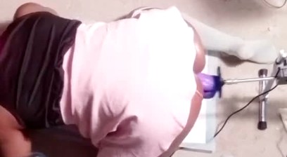 Crossdresser Getting Prostate Pounded By Big Dildo Fuck Machine