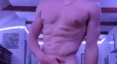 Fit lean guy jerks off