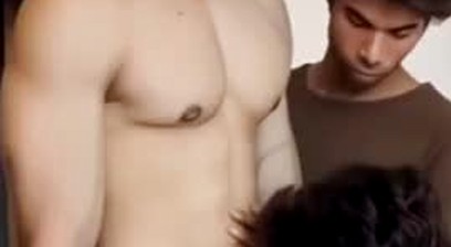Reality of Indian male models - Hunk guy blowjob with gay twinks threesome