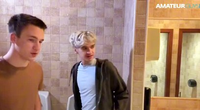 Real Two Horny Twinks Did in a Public Park Bathroom... Caught on Camera!