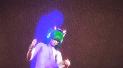Yaoi Femboy Green hair footjob and handjob