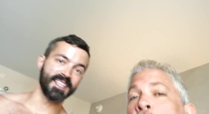 We Filled up Riley's Ass with so much Cum it was Squirting out his Mouth!