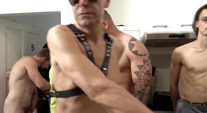 Guys Throw the Biggest Bareback Party Ever!