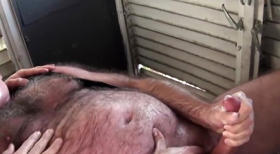 Mature Chub Rimming Inked Wolf from behind