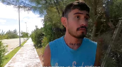 My luscious cum splatters on my body after Alberto Chimal fucks me