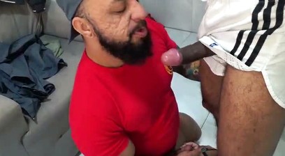 The fireman arrived to put out the fire, but he ended up putting out the fire in my ass from taking