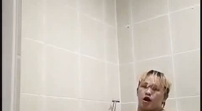 Somewhere under the shower incl. cumshot and cum eating