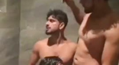 Indian gay pornstars at shower sex.