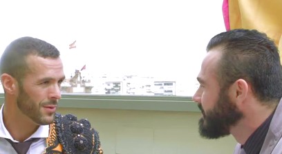 Pretty costumed hunk Denis Vega fucked doggystyle outdoor