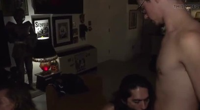 Christop And Four Other Guys Trade Deep Oral Pleasure In Hot Orgy